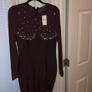 Bandage dress burgundy